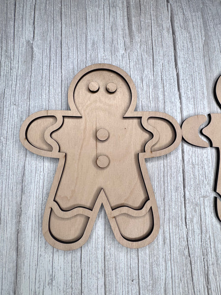 Gingerbread man outline DIY kit