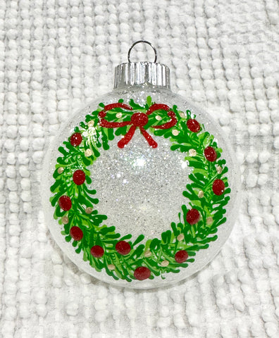 Dot art wreath ornament #88