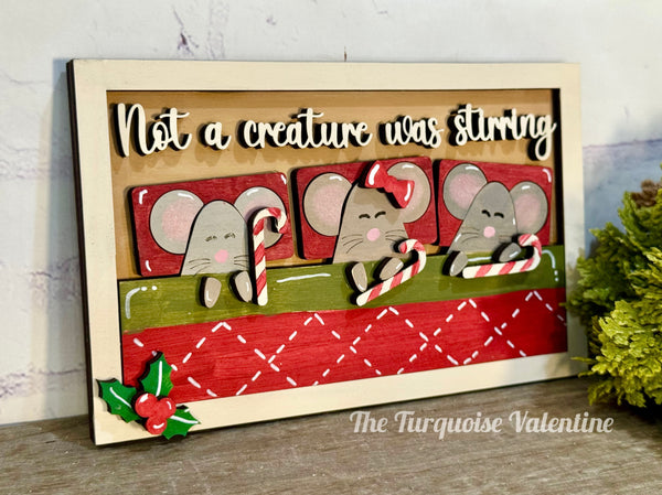 Not a creature was stirring DIY sign kit