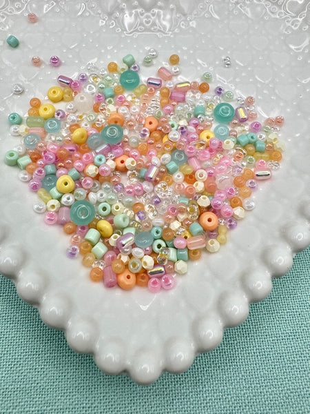 Pastel mix of beads