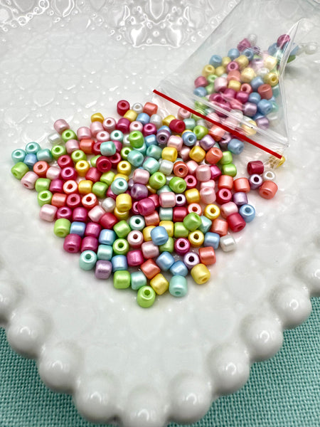 Cylinder shaped beads for jewelry making glass beads