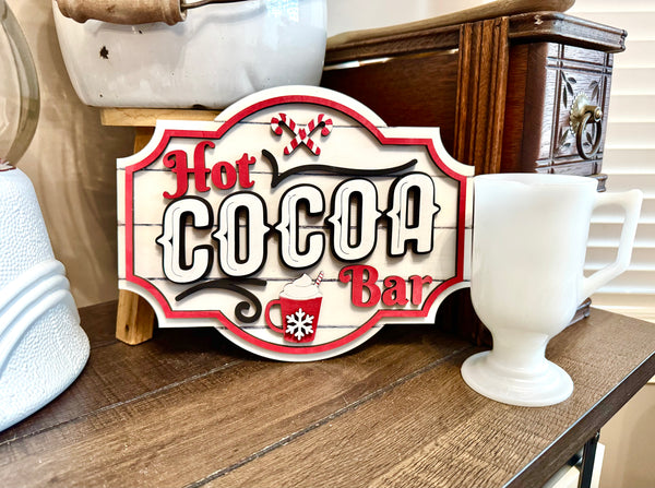 Hot Cocoa Bar sign DIY kit