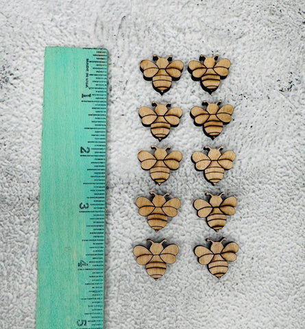 Set of 10 tiny bees