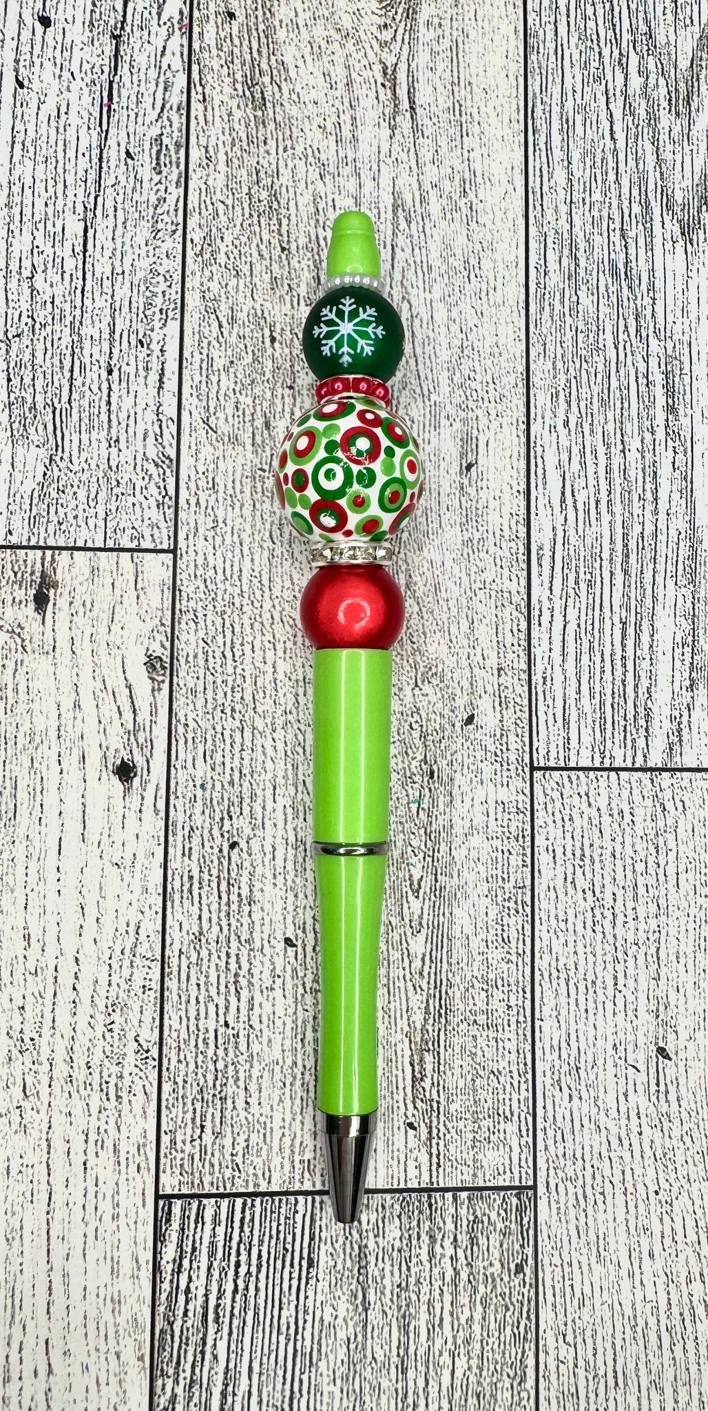 Hand dotted Christmas pen #33