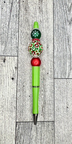 Hand dotted Christmas pen #33