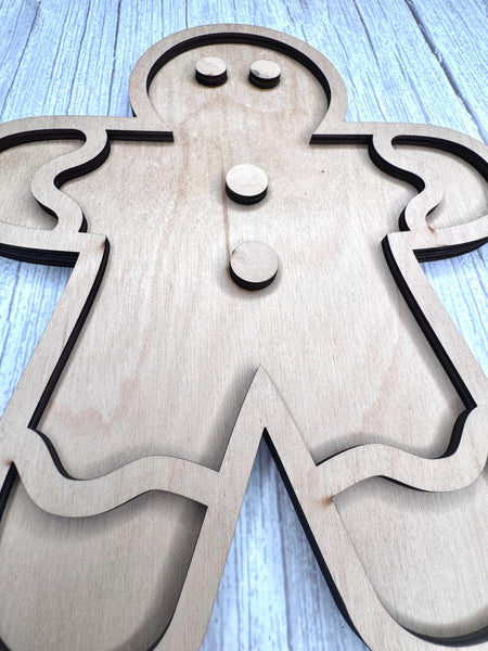 Gingerbread man outline DIY kit