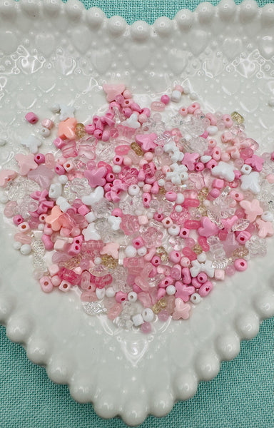 Pink seed beads for jewelry making
