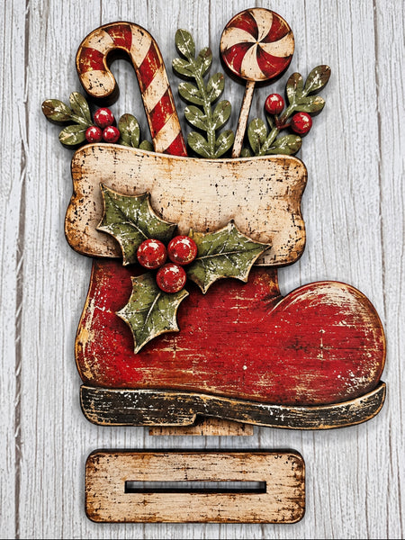 Standing Santa boot DIY kit