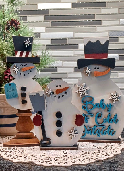 Snowman trio DIY set