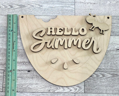 Hello Summer Watermelon sign