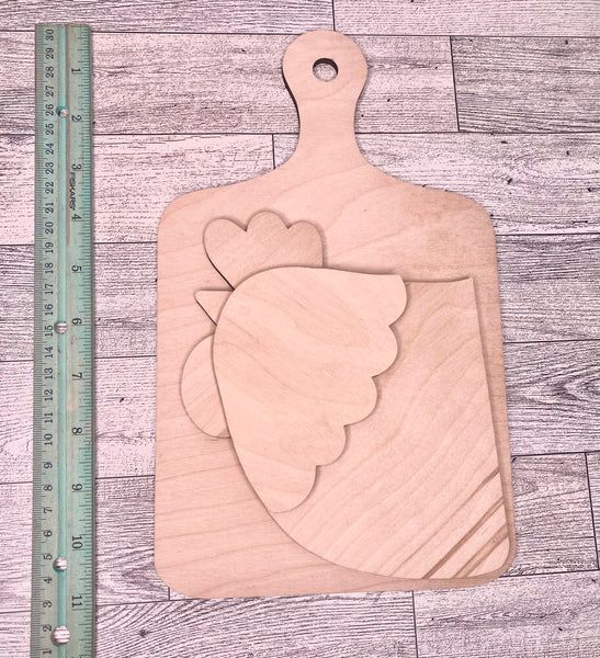Chicken cutting board DIY set