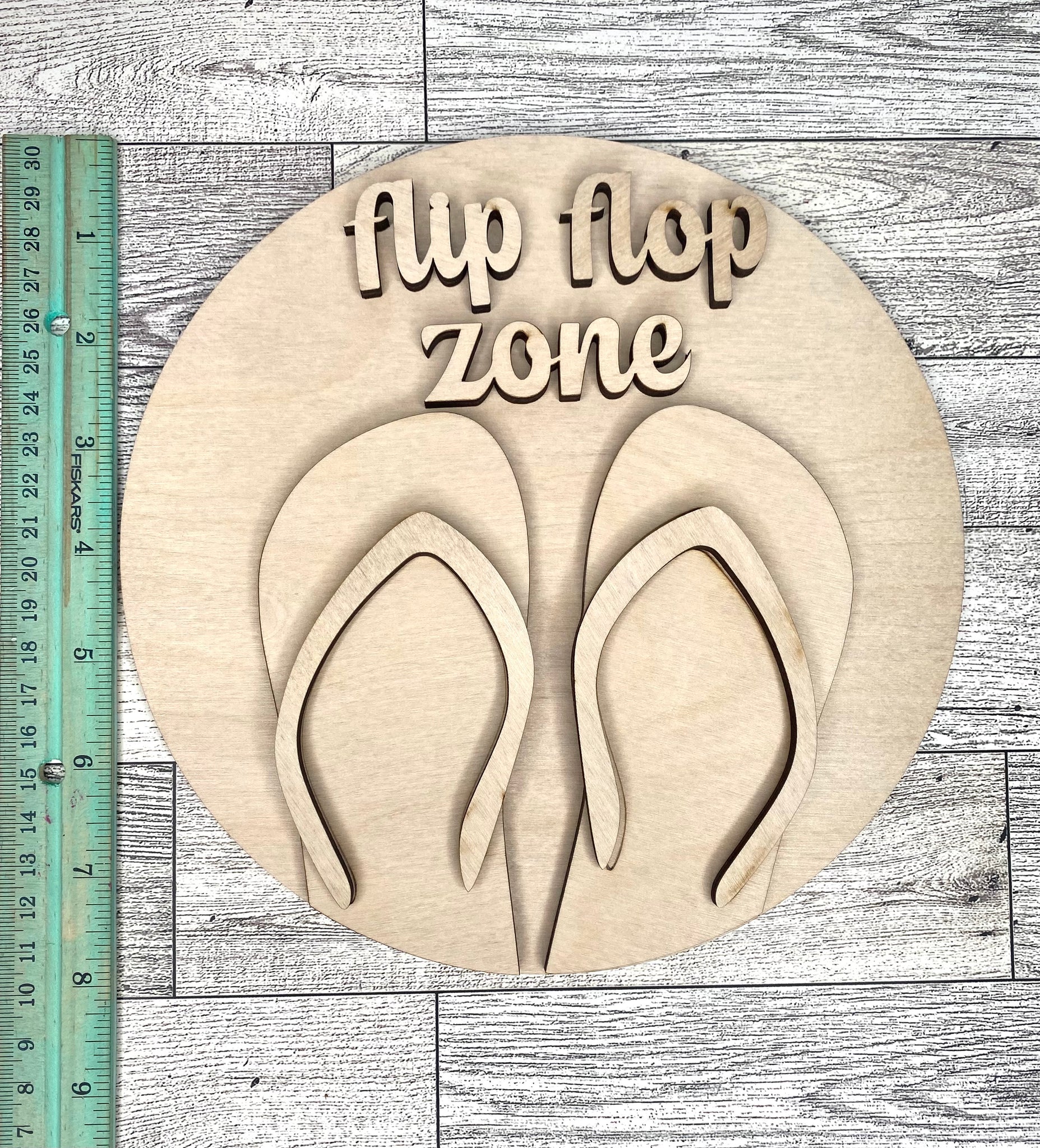 Flip flop zone DIY 8 inch sign