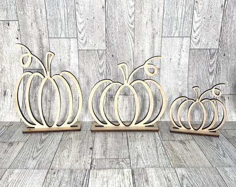 Set of 3 standing macrame pumpkins DIY