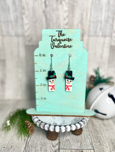 Snowman earrings