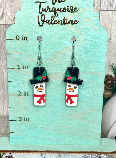 Snowman earrings