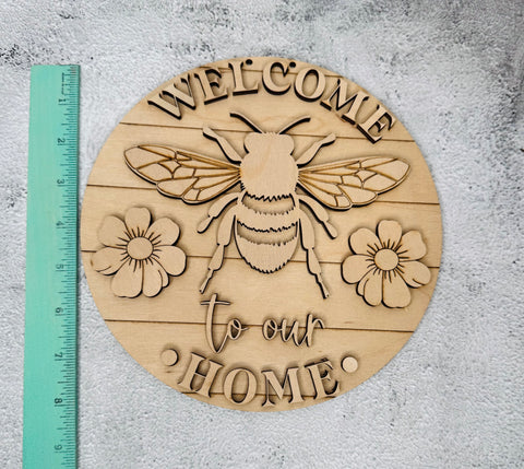 Welcome Bee sign DIY kit