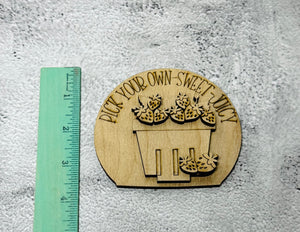 Strawberry insert for snow globe or gumball machine DIY kit