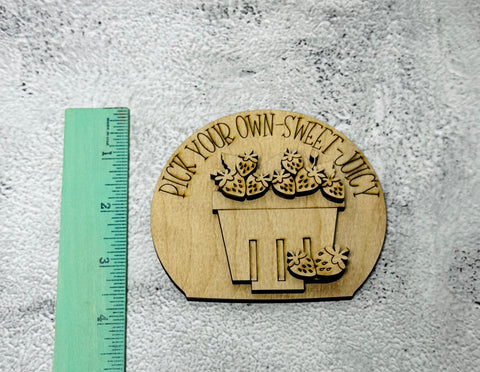 Strawberry insert for snow globe or gumball machine DIY kit