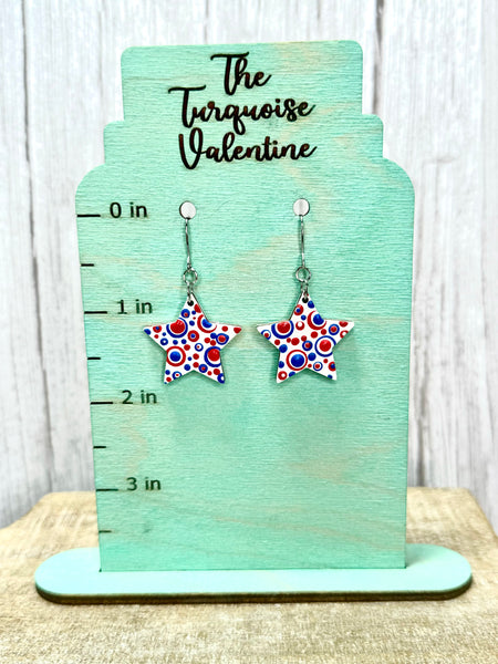 Dotted star earrings