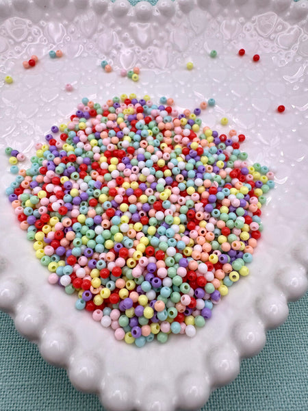 3mm acrylic round beads