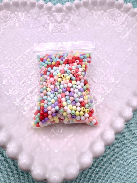 3mm acrylic round beads