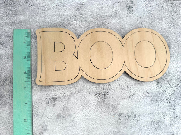 BOO outline sign