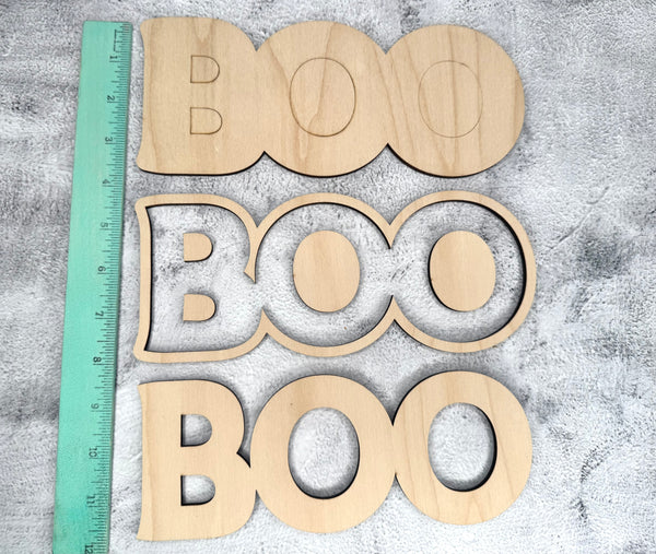 BOO outline sign