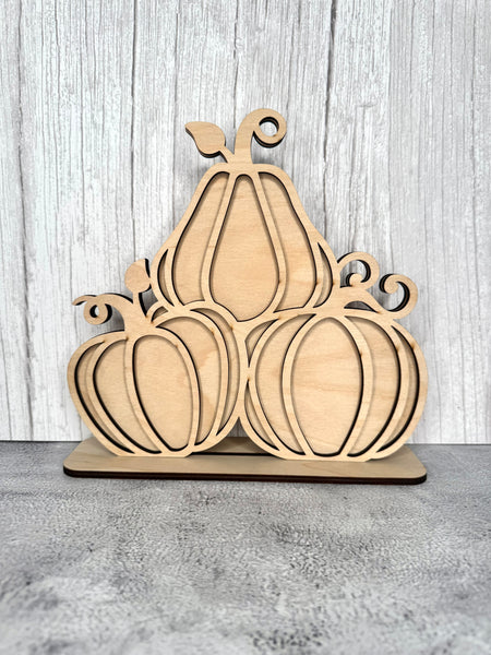 Standing pumpkin stack