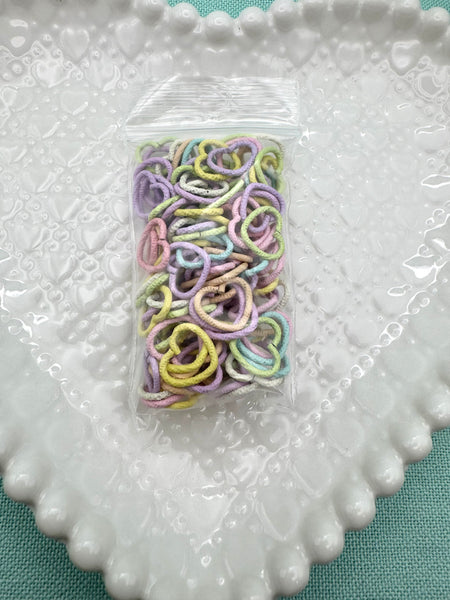 Pastel heart shaped jump rings