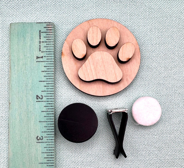Paw print car air vent clip DIY kit