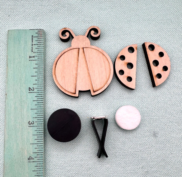 Lady bug car air vent clip DIY kit