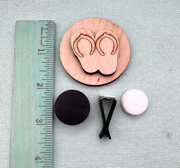 Flip flop car air vent clip DIY kit