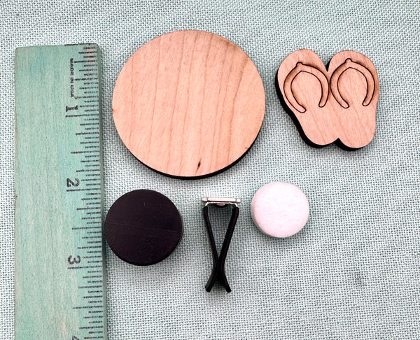 Flip flop car air vent clip DIY kit
