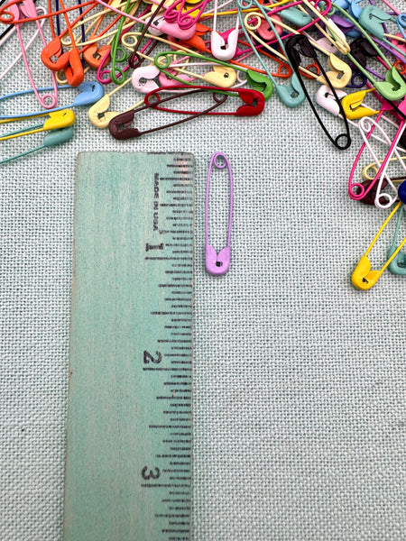 Colorful metal safety pins
