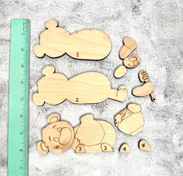 Ledge sitter honey bear DIY kit