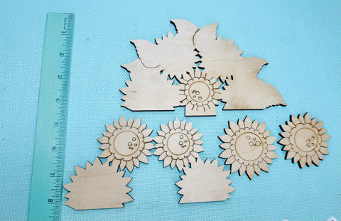 Sunflower insert for interchangeable basket DIY