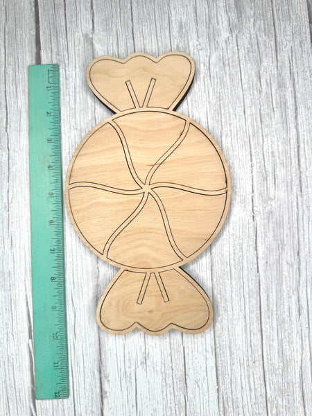 Large peppermint shape outline DIY kit