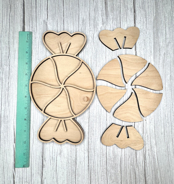 Large peppermint shape outline DIY kit