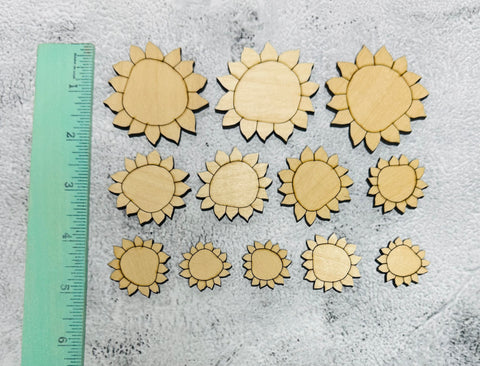 Set of sunflowers