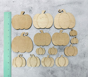 Set of pumpkin embellishments
