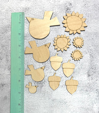 Set of fall crafting embellishments