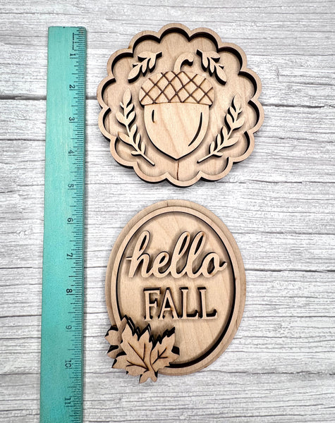 Set of 2 fall themed mini signs DIY kit