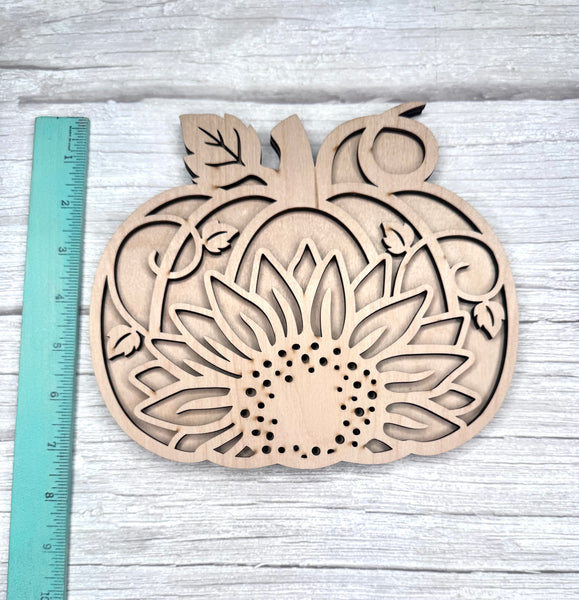 Filagree sunflower pumpkin DIY