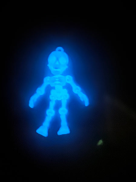 3D printed glow in the dark skeleton (blue or green)