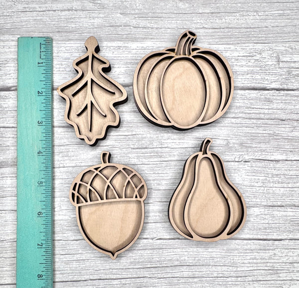 Set of 4 fall shapes