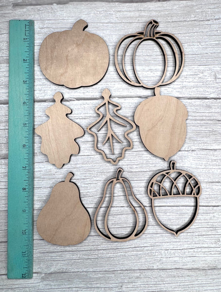 Set of 4 fall shapes