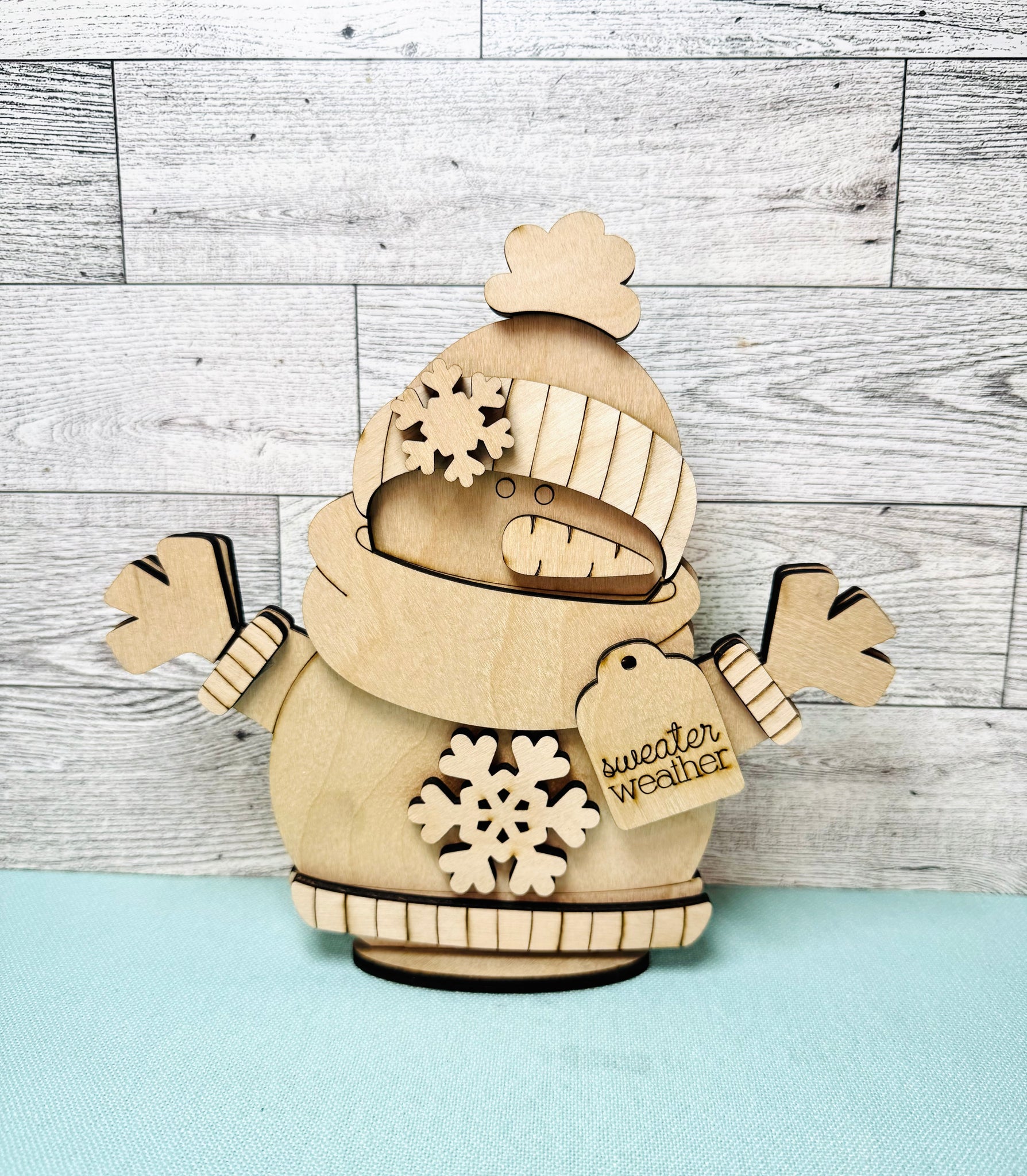 Standing snowman~sweater weather DIY kit