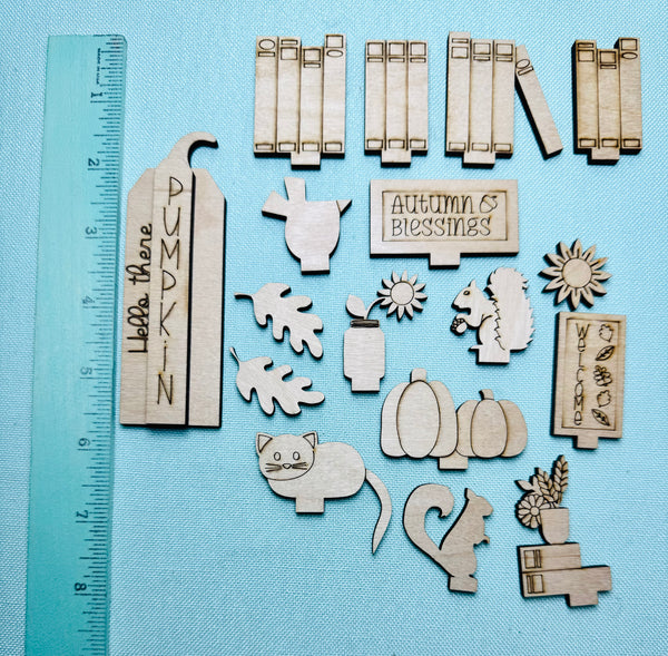 Fall set for interchangeable bookcase DIY kit