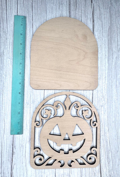 Arched pumpkin sign DIY