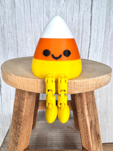 3D printed dangle leg candy corn